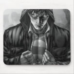 Supermann-Erdabdeckung - Schwarzweiss mauspads