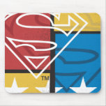 Supermann-Schild mit Sternen mauspads