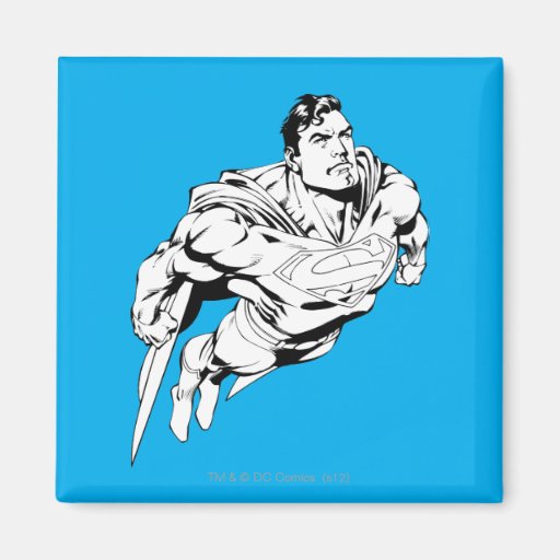 Supermann Schwarzweiss-1 Kühlschrankmagnete