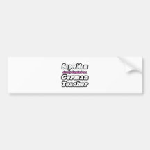 SuperMom-… deutscher Lehrer Auto Sticker
