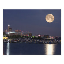 Supermond-Einstellung in Cleveland, Ohio Photodrucke
