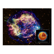 Supernova-RestCassiopeia ein Neutron-Stern Postkarte