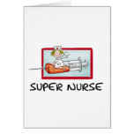 supernurse - humorvolle Cartoon-Krankenschwester a Grußkarte