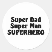 Supervati-Supermann-Superheld Runder Aufkleber