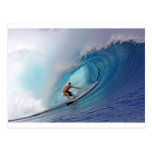 Surfende große blaue Welle Mentawai Inseln Postkarten