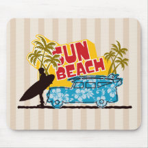 Surfer Illustration Mouse Pad