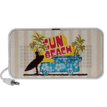 Surfer Illustration Travel Speakers