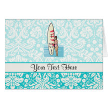 Surfer-Mädchen Karte