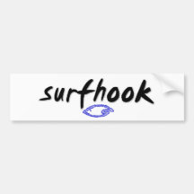 surfhook Fischen-Autoaufkleber