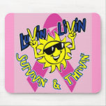 Survivin u. Thrivin Krebs-Grafik mit Luvin Liv Mousepads
