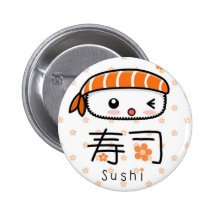 Sushi Anstecknadelbuttons