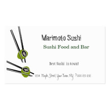 Sushi-chinesisches Nahrungsmittelrestaurant Visitenkarte