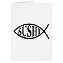Sushi-Fische Grußkarte