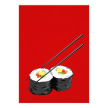Sushiabendessen-Party Einladung