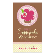 SÜSSE 311-CUPPYCAKE mit BLUMEN-GESCHÄFTS-KARTE Visitenkarte