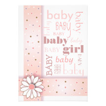 Süße Baby-Rosa-Band-Babyparty-Einladung