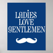 Süße Dapper Damen-Liebe-Herr-Kinderzimmer-Kunst Posterdruck