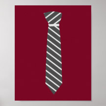 Süße Dapper graue Krawatten-Kinderzimmer-Wand-Kuns Poster