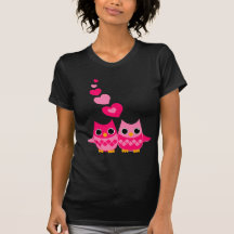 Süße Liebe-Eulen T-shirt