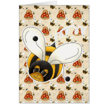 Süße niedliche kleine Hummel-Biene Karten