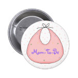 Süßer rosa Schellfisch-Babyparty-Mamapin-Knopf Button