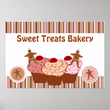 Süßes Leckerei-Bäckerei-Geschäft Plakat