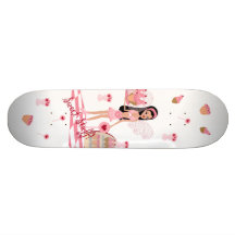 SüßigkeitenShoppefeenhafter weißer Skateboard Personalisierte Skateboards