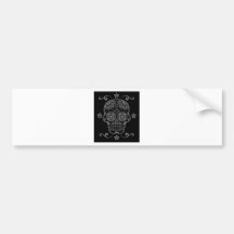 Süßigkeits-Schädel greyscale Autosticker