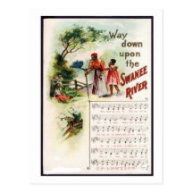 Suwannee Fluss-Schwarz-Vintage Americanapostkarte