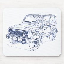 Suz Samurais Jimny SJ 1988 Mousepads
