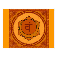 svadisthana oder sakrale chakra Postkarte