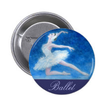 Swan See-Ballett-Knopf Anstecknadel