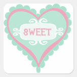 Sweet Heart Mint n Pink Stickers