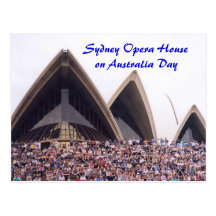 Sydney-Opernhaus an Australien-Tag Postkarte