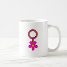 Symbol Frau Blüte female blossom Kaffee Haferl