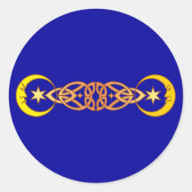 Symbol Magie Monde magic moons Runder Sticker