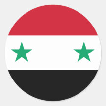 Syrische Flagge Runder Aufkleber