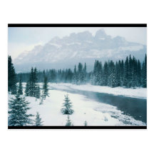 Szene Albertas Snowy Postkarte