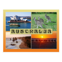 Szenen von Australien Postkarte