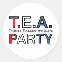 T.E.A. PARTY RUNDE AUFKLEBER