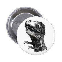 T-Rex Raserei Meme - Pinback Knopf Anstecknadelbuttons