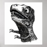 T-Rex Raserei Meme - Plakat