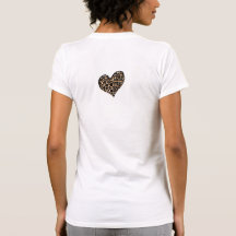T-Shirt ~ Herz einer Leopard-Druckherzen großen Ka