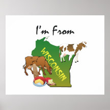 T-STÜCK bin ich von Wisconsin Poster