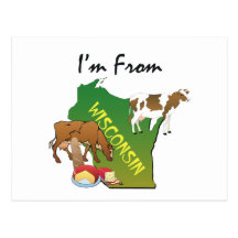 T-STÜCK bin ich von Wisconsin Postkarte