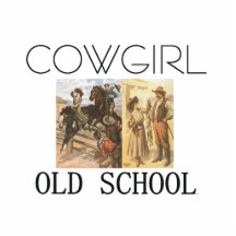 T-STÜCK Cowgirl-alte Schule Foto Ausschnitt