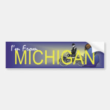 T-STÜCK komme ich aus Michigan Auto Sticker