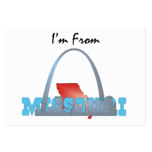 T-STÜCK komme ich aus Missouri Visitenkarten