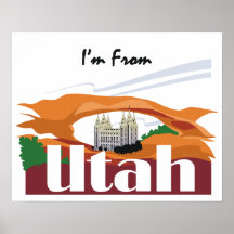 T-STÜCK komme ich aus Utah Posterdruck
