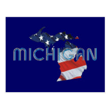 T-STÜCK Michigan-Patriot Postkarte